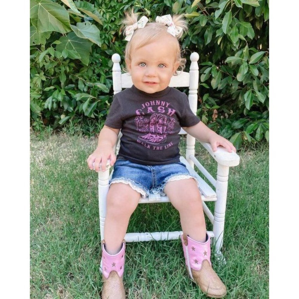 NWT Cat & Jack Toddler Girls' Lace Hem Jean Shorts Cat & Jack Color Dark Wash Si - Picture 4 of 6